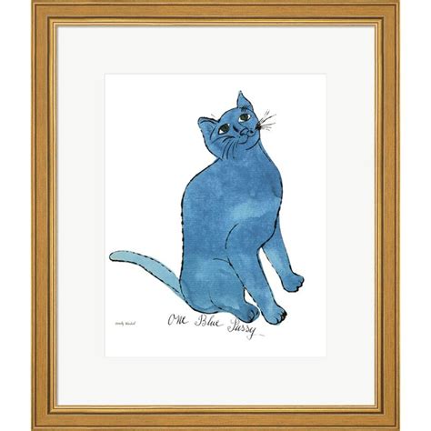 Vault W Artwork One Blue Pussy 1954 By Andy Warhol Framed Graphic