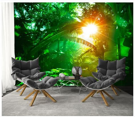 3d Wall Murals Wallpaper Custom Picture Mural Green Forest