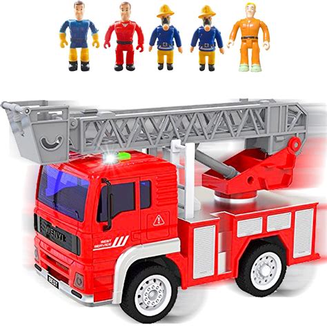 Buy Funerica Fire Truck Toy With Lights Sounds Sirens Extendable