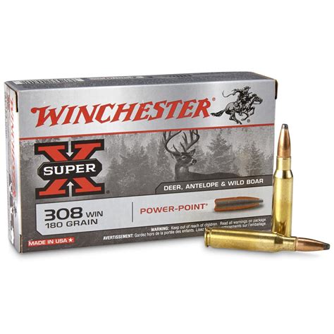 Winchester Super X 308 Winchester Pp 180 Grain Ammunitiongunbroker