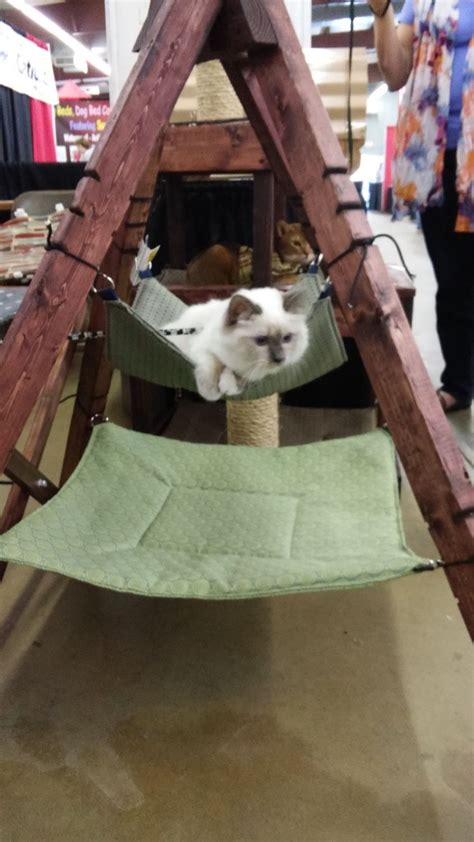 Double Teepee Cat Hammock Cat Furniture Pet Furniture Etsy Cat
