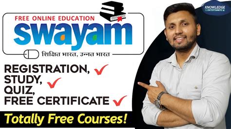 Swayam Free Online Course With Certificate Registration And Exam