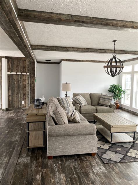 Clayton Home Buying Process Rustic Industrial Living Room Rustic