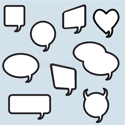 Speech Bubble Linear Icons Vector Collection Chat Web Icons Stock