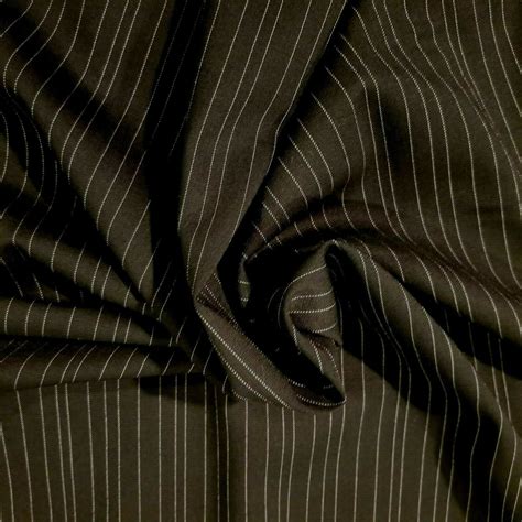 Black Wool Suiting With White Irregular Pinstripes Classic Favorite