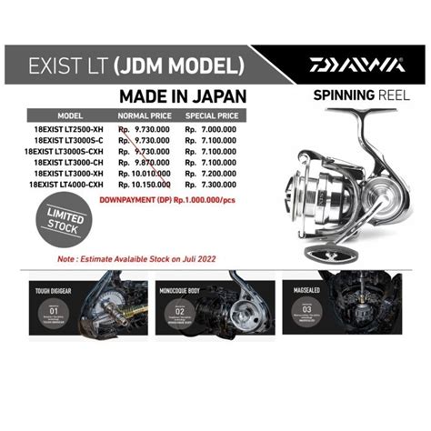 Jual Promosi Toko Reel Daiwa Exist Lt Jdm Model Made In Japan