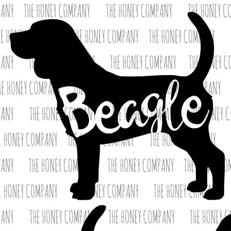 Beagle Svg Png Dxf Dog Breed Lover Outline Instant Download