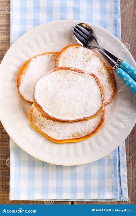 Pancakes With Icing Powder Stock Photo Image Of Crepes 64614260