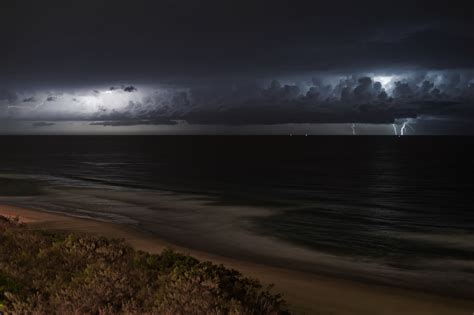 Filelightning Storm Over Ocean At Night Wikimedia