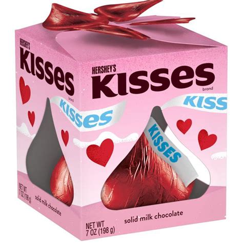 Hersheys Kisses Solid Milk Chocolate Candy Valentines Day 7 Oz
