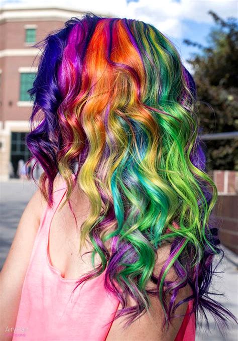 20 Crazy Rainbow Hair Extensions And Hair Color Ideas For 2019
