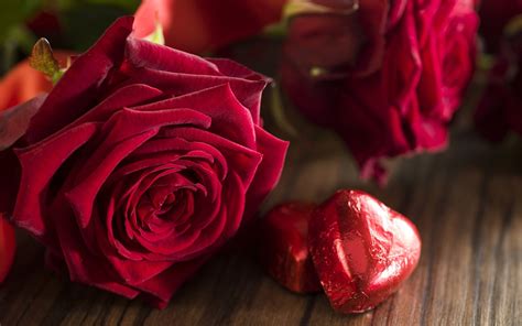 Download Wallpaper 1280x800 Red Love Hearts Roses Flowers Romantic