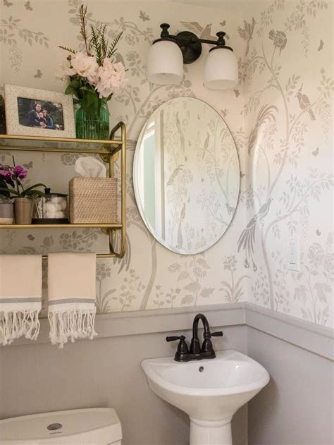 8 Stunning Ways To Use Stencils Inside And Outside Your Entire House Bathroom Wallpaper