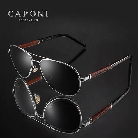 Newcaponi Pilot Sunglasses Polarized Uv400 High Quality Wooden Frame Sun Glasses For Men Luxury