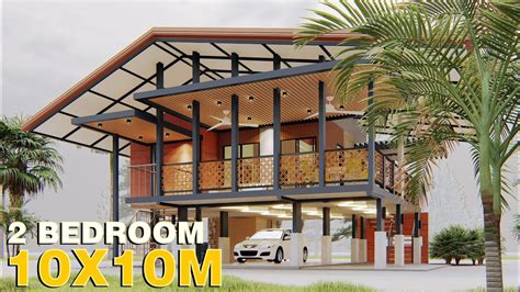 Elevated Tropical House Design X M Bedrooms Youtube