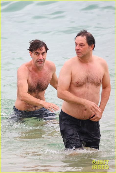 Sacha Baron Cohen Goes Shirtless For A Beach Day In Australia Photo