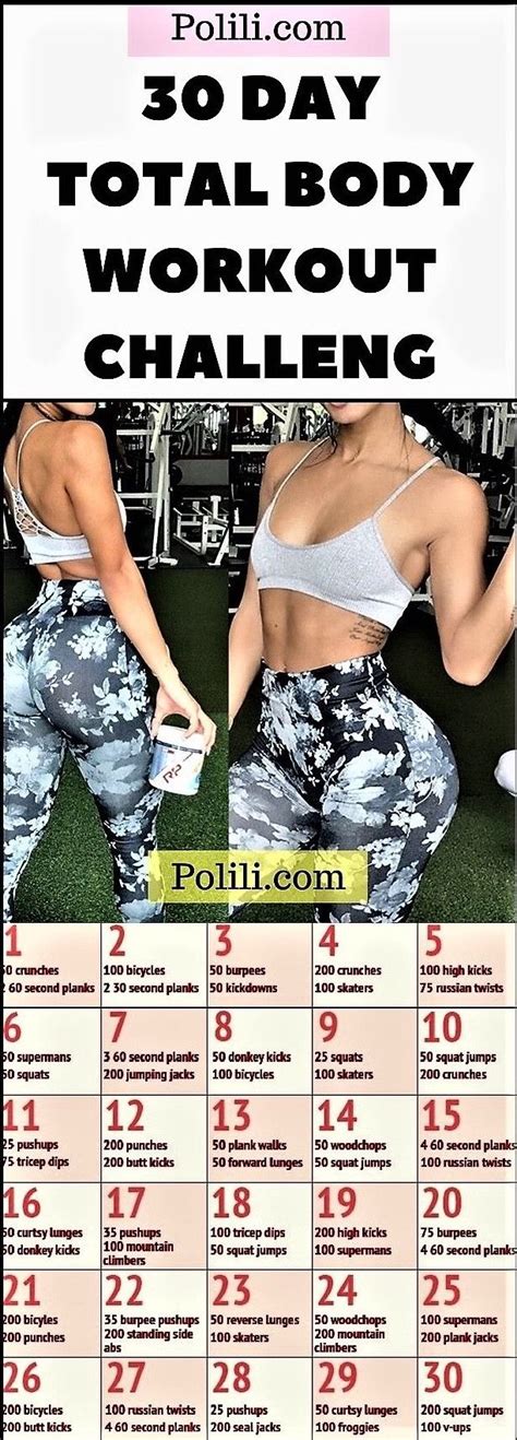 Try This 30 Day Total Body Workout Challenge 2017 Total Body Workout