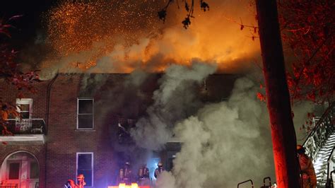 [en images] douze familles à la rue après un incendie à montréal tva nouvelles