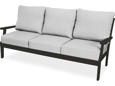 Trex Outdoor Furniture Yacht Club Deep Seating Sofa In Charcoal Black
