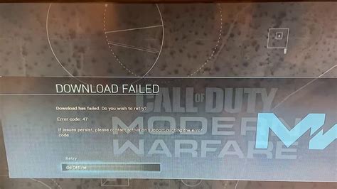 Check your own internet connection, if this is fine then it is highly like to be a server issue many modern warfare multiplayer error codes occur due to a known server issue. Error code 47 or SPAN. Modern warfare found the way to fix ...
