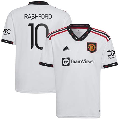 Manchester United Cup Away Shirt 2022 23 Kids With Rashford 10 Printing