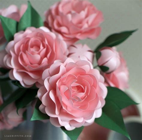 Paper Camellia Paper Flower Bouquet Paper Flowers Craft Paper