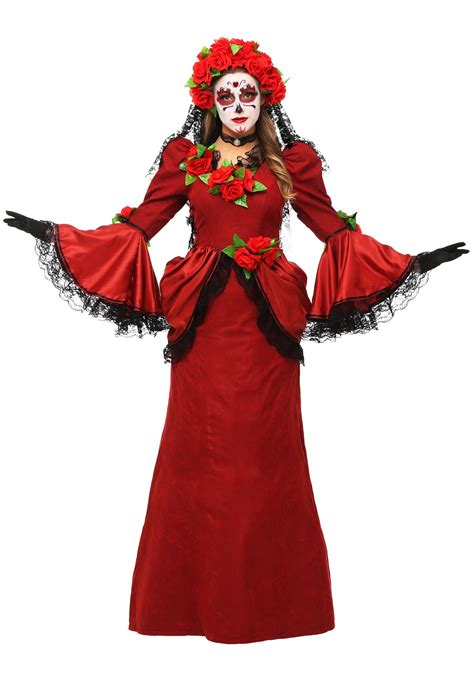 Womens Plus Size Day Of The Dead Costume