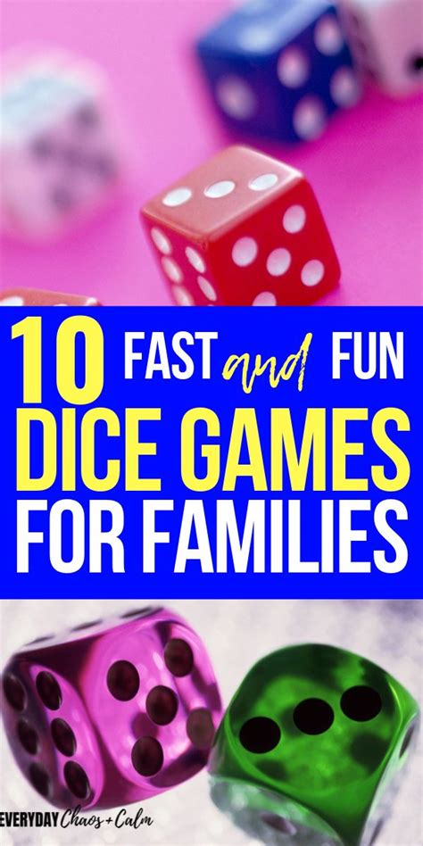 10 Fun Dice Games For Kids And Families Games To Play With Kids Dice