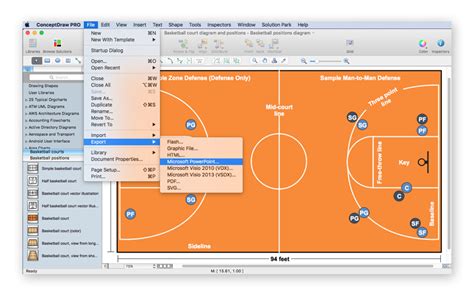 Create Basketball Court Diagram Conceptdraw Helpdesk