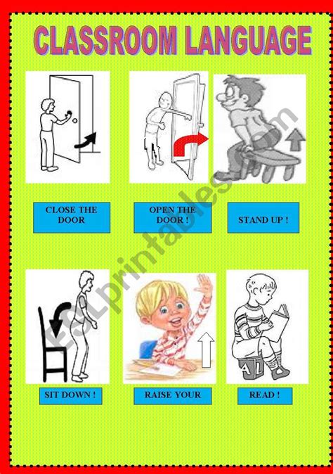 Classroom Instructions Esl Worksheet By Isik26