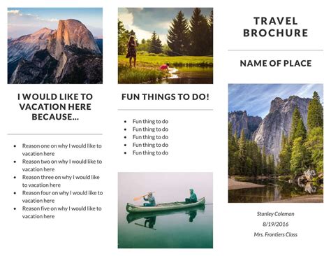 Examples Of Travel Brochure Projects Travelvos