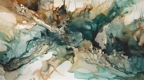 Nature Inspired Ink Marble Flow Organic Soothing Earthy Serene