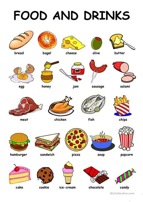 Food And Drinks Worksheet Free Esl Printable Worksheets Made By Teachers English Vocabulary