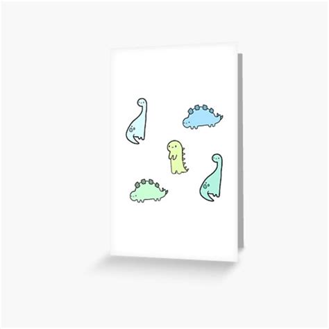Cute Baby Dinosaur Sticker Pack Greeting Card For Sale By Blar 417