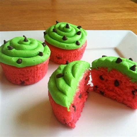 14 Creative Cupcake Decorating Ideas Watermelon Cupcakes Watermelon