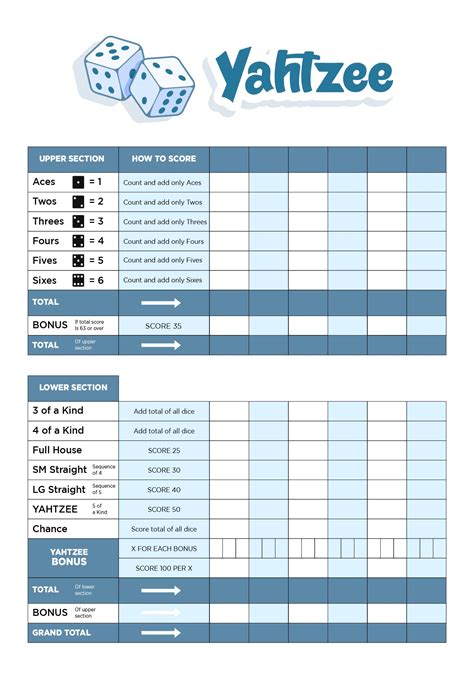 Printable Yahtzee Sheet Printable Template Calendar Io