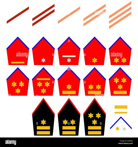 Military Ranks Insignia World Illustration Hi Res Stock Photography And