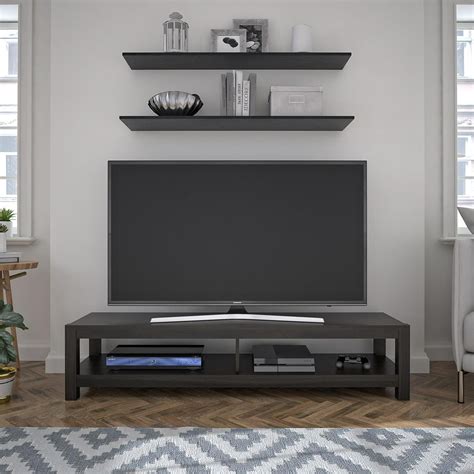 Mainstays Easy Assembly Tv Stand For Tvs Up To 65 Espresso Walmart