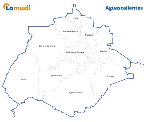 Mapa De Aguascalientes Con División Municipal Y Territorial Lamudi