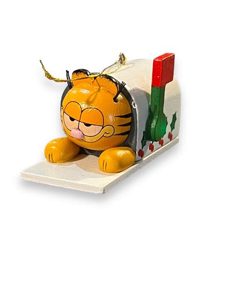 1981 Garfield Special Delivery Mailbox Wood Christmas Ornament Etsy