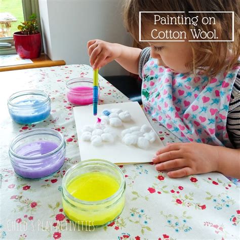 Painting On Cotton Wool Childs Play Activities