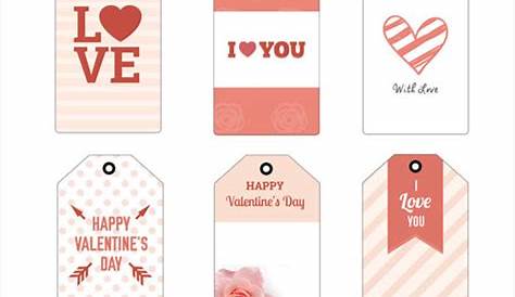 Printable Valentine Card Designs and Gift Tags in Pink