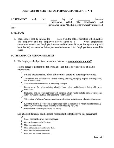 Sample Employment Contract Template