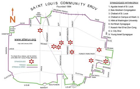St Louis Eruv Map St Louis Jewish Light