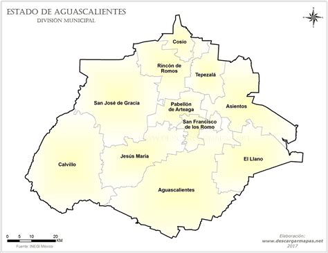 Mapas De Aguascalientes México Mundo Hispánico™