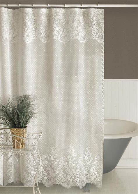 Heritage Lace Shower Curtain Floret 72x72 Ecru Made In Usa Lace Shower Curtains Vintage