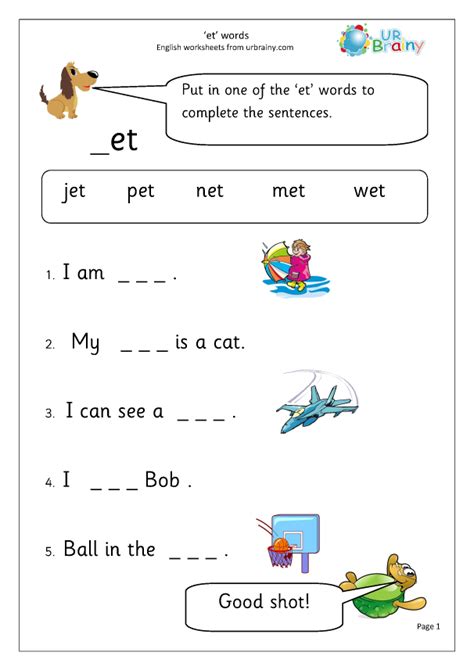 More On Et Words Cvc And Rhyming Words By