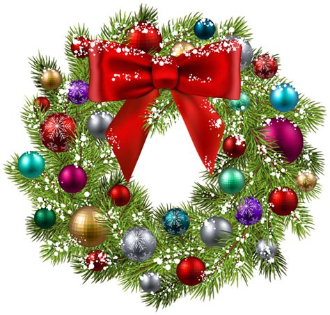 Christmas Wreath Png Transparent Image Download Size 600x574px