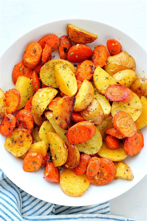 I'm going to thicken with a flour/water mixture instead. Roasted Potatoes and Carrots - Crunchy Creamy Sweet