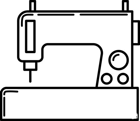 Sewing Machine Coloring Page Colouringpages